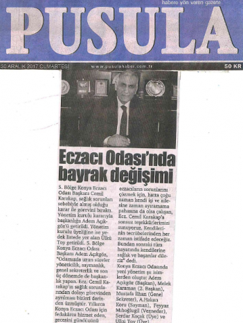OCAK 2018' DE ÇIKAN HABERLER