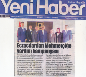 MART 2018' DE ÇIKAN HABERLER
