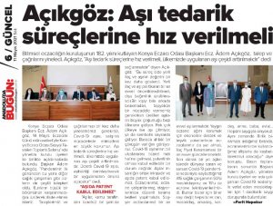 MAYIS 2021' DE BASINDA YER ALAN HABERLERİMİZ
