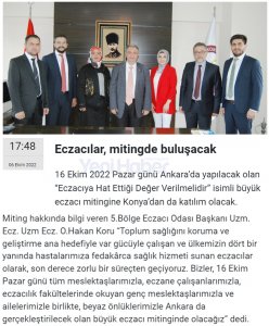 EKİM 2022' DE BASINDA YER ALAN HABERLERİMİZ