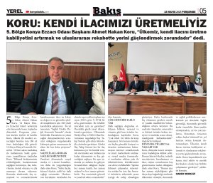  MAYIS 2025' DE BASINDA YER ALAN HABERLERİMİZ