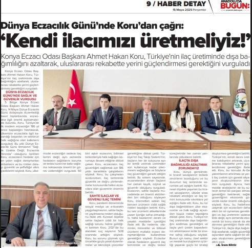  MAYIS 2025' DE BASINDA YER ALAN HABERLERİMİZ