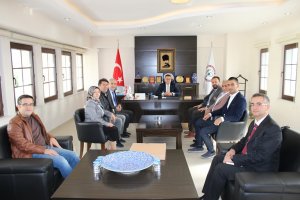 İTÜ KUZEY KIBRIS TÜRK CUMHURİYETİ YERLEŞKESİ UZAKTAN EĞİTİM MERKEZ MÜDÜRLERİ VE SELÇUK ÜNİVERSİTESİ SÜREKLİ EĞİTİM MERKEZİ MÜDÜRÜ ODAMIZI ZİYARETİ