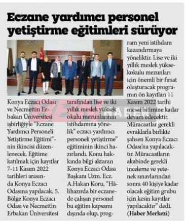 KASIM 2022' DE BASINDA YER ALAN HABERLERİMİZ