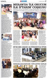 MART 2025' DE BASINDA YER ALAN HABERLERİMİZ