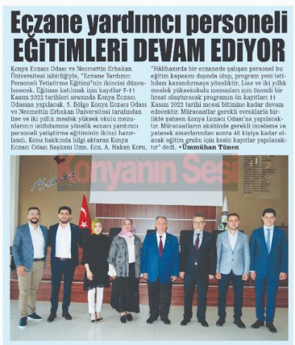 KASIM 2022' DE BASINDA YER ALAN HABERLERİMİZ