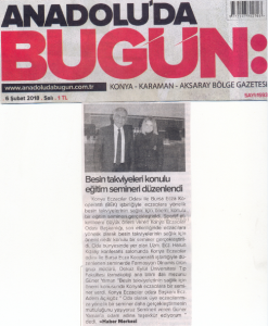 ŞUBAT 2018' DE ÇIKAN HABERLER