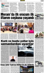 MART 2025' DE BASINDA YER ALAN HABERLERİMİZ