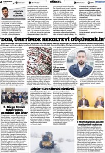 MART 2025' DE BASINDA YER ALAN HABERLERİMİZ
