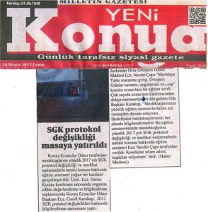 MAYIS 2017'DE ÇIKAN HABERLER