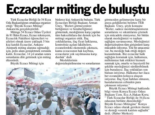 KASIM 2022' DE BASINDA YER ALAN HABERLERİMİZ
