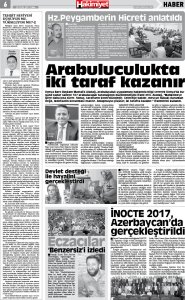 EYLÜL 2017'DE ÇIKAN HABERLER