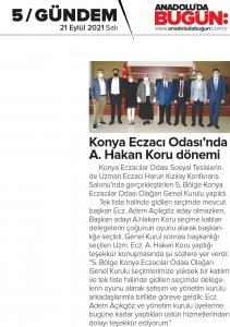 EYLÜL 2021' DE BASINDA YER ALAN HABERLERİMİZ