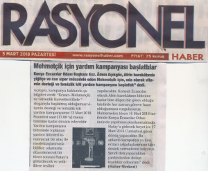 MART 2018' DE ÇIKAN HABERLER