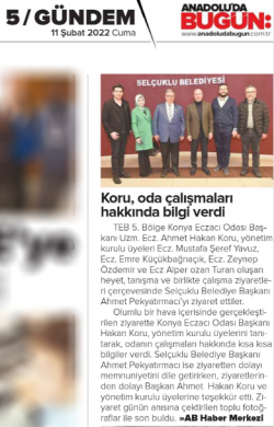 ŞUBAT 2022' DE BASINDA YER ALAN HABERLERİMİZ