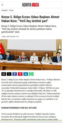 MAYIS 2026' DA BASINDA YER ALAN HABERLERİMİZ