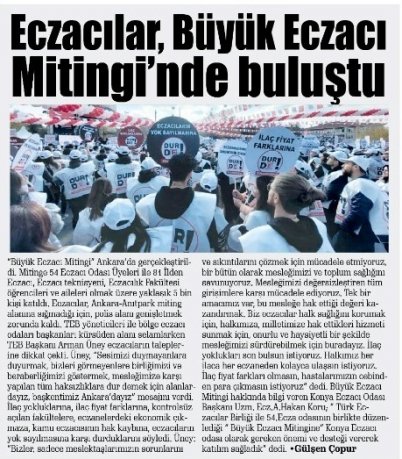KASIM 2022' DE BASINDA YER ALAN HABERLERİMİZ
