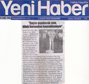 ŞUBAT 2018' DE ÇIKAN HABERLER