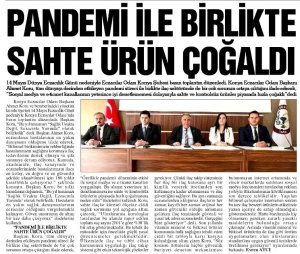  MAYIS 2025' DE BASINDA YER ALAN HABERLERİMİZ