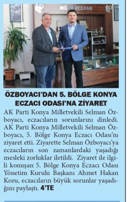 AĞUSTOS 2025' DE BASINDA YER ALAN HABERLERİMİZ