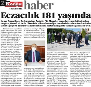 MAYIS 2020' DE BASINDA YER ALAN HABERLERİMİZ
