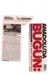 AĞUSTOS 2018' DE BASINDA YER ALAN HABERLERİMİZ