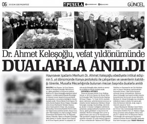 OCAK 2020' DE BASINDA YER ALAN HABERLERİMİZ