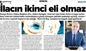 KASIM 2020' DE BASINDA YER ALAN HABERLERİMİZ