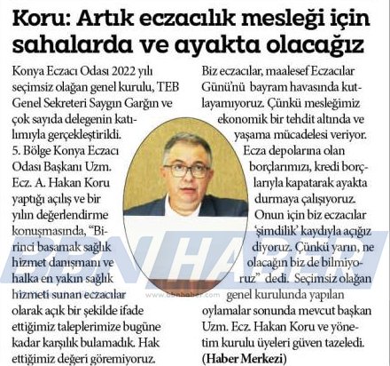 EYLÜL 2022' DE BASINDA YER ALAN HABERLERİMİZ