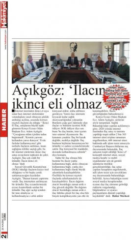 KASIM 2020' DE BASINDA YER ALAN HABERLERİMİZ