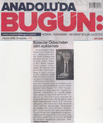ŞUBAT 2018' DE ÇIKAN HABERLER