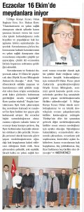 EKİM 2022' DE BASINDA YER ALAN HABERLERİMİZ
