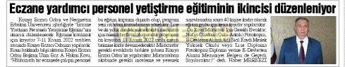 KASIM 2022' DE BASINDA YER ALAN HABERLERİMİZ