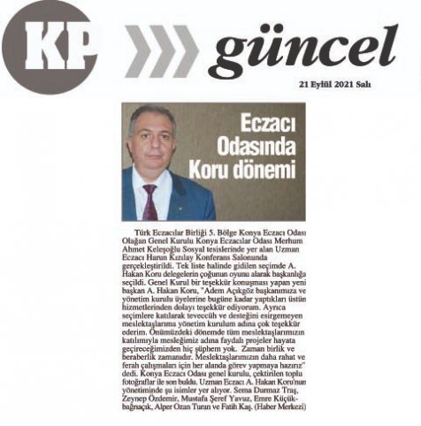 EYLÜL 2021' DE BASINDA YER ALAN HABERLERİMİZ